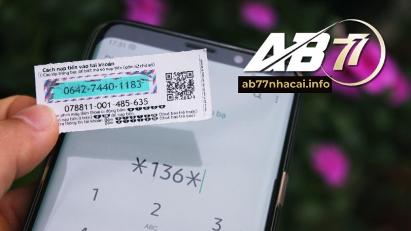 Gửi tiền AB77 bằng thẻ cào điện thoại